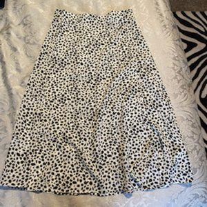 black and white  skirt longer